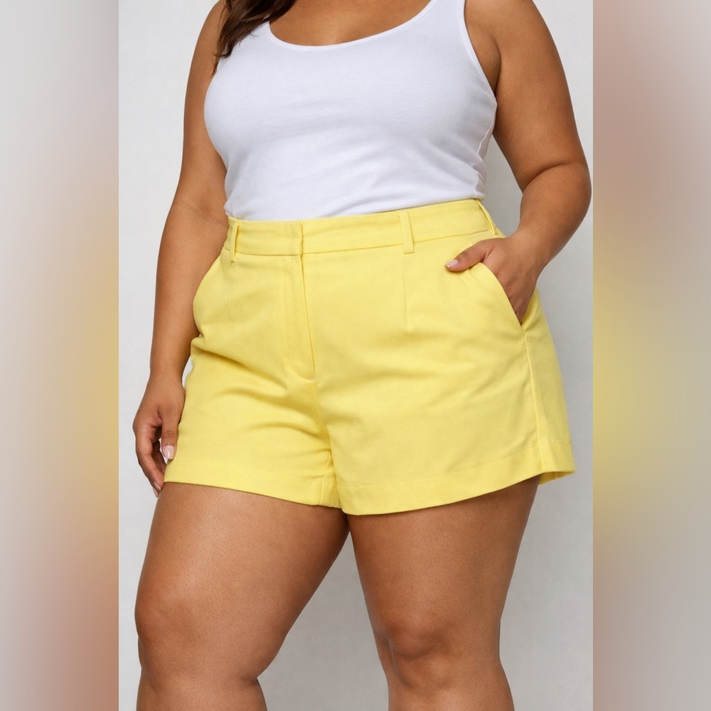 A New Day High Waist Yellow Women's Shorts Size 17